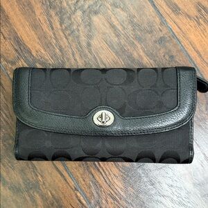 Coach Black Signature Clutch